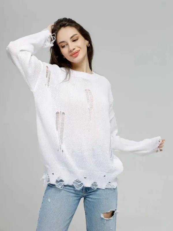 Hollow knited fashion sweater