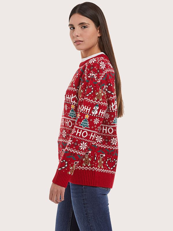 Women's Snowman Jacquard Christmas Jumper