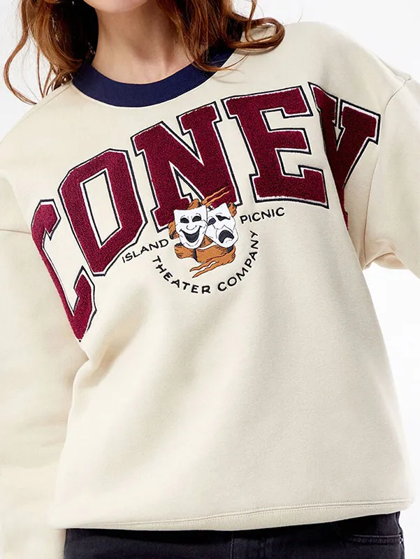 Women's Classic Crew Neck Patch Sweatshirt