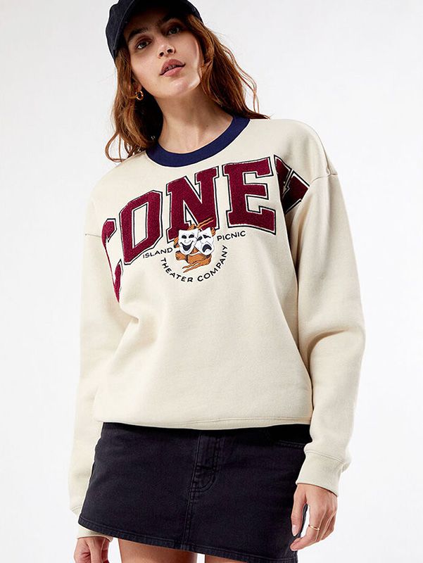 Women's Classic Crew Neck Patch Sweatshirt