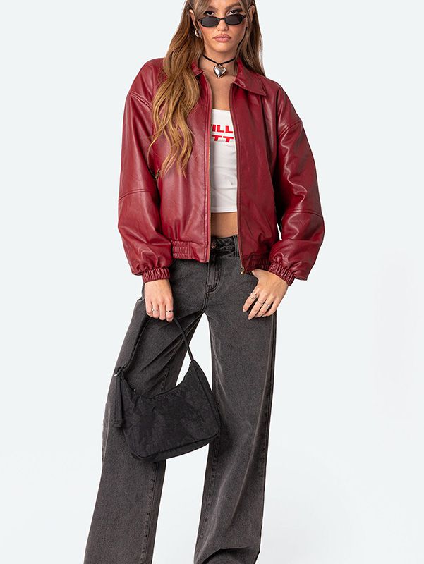 Women's Faux Leather Jacket