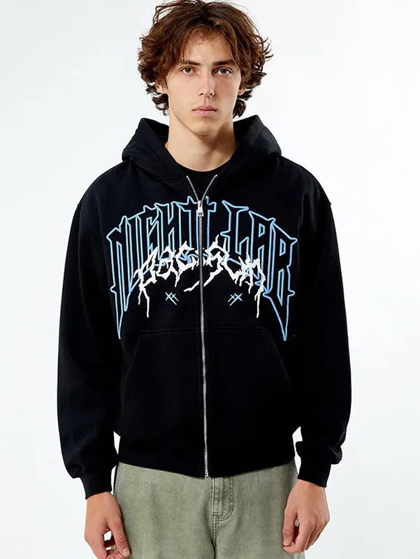 Men's Full Zip Embroidery Hoodie