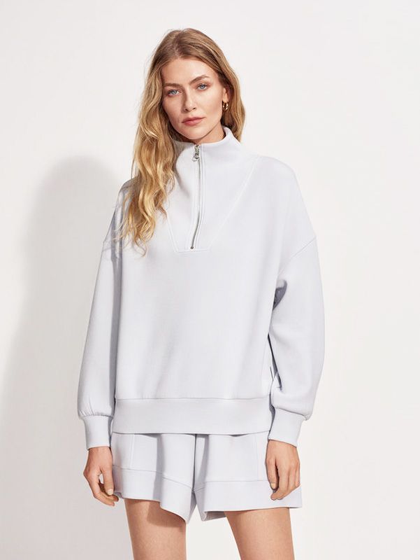 Women’s White Half-zip Sweater