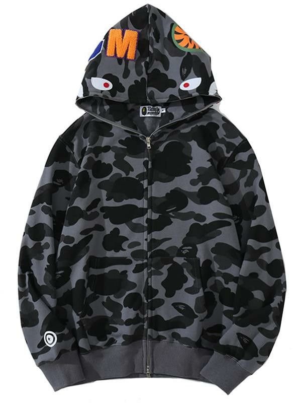 Camouflage shark hoodie