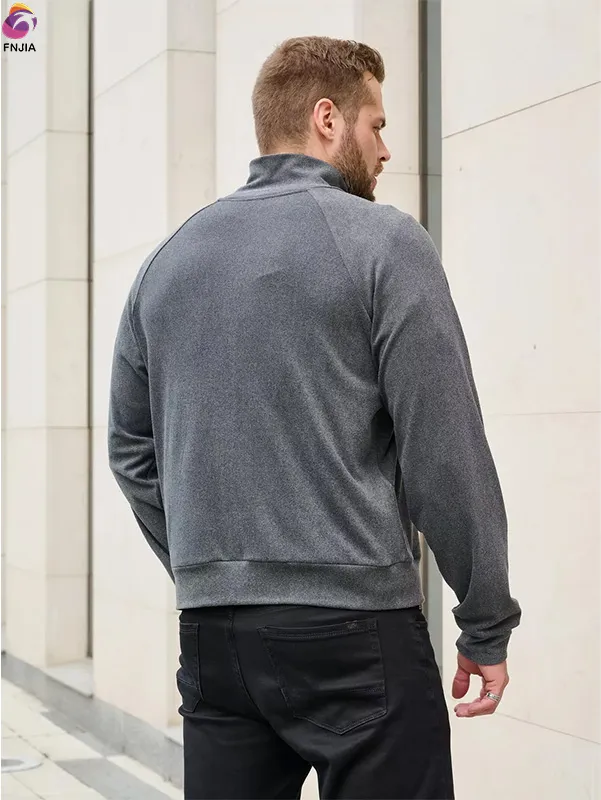 Gray zip knit cardigan jacket