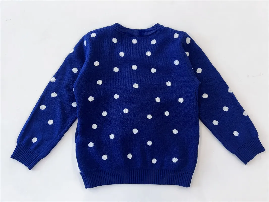 Blue Christmas tree Led children's sweater