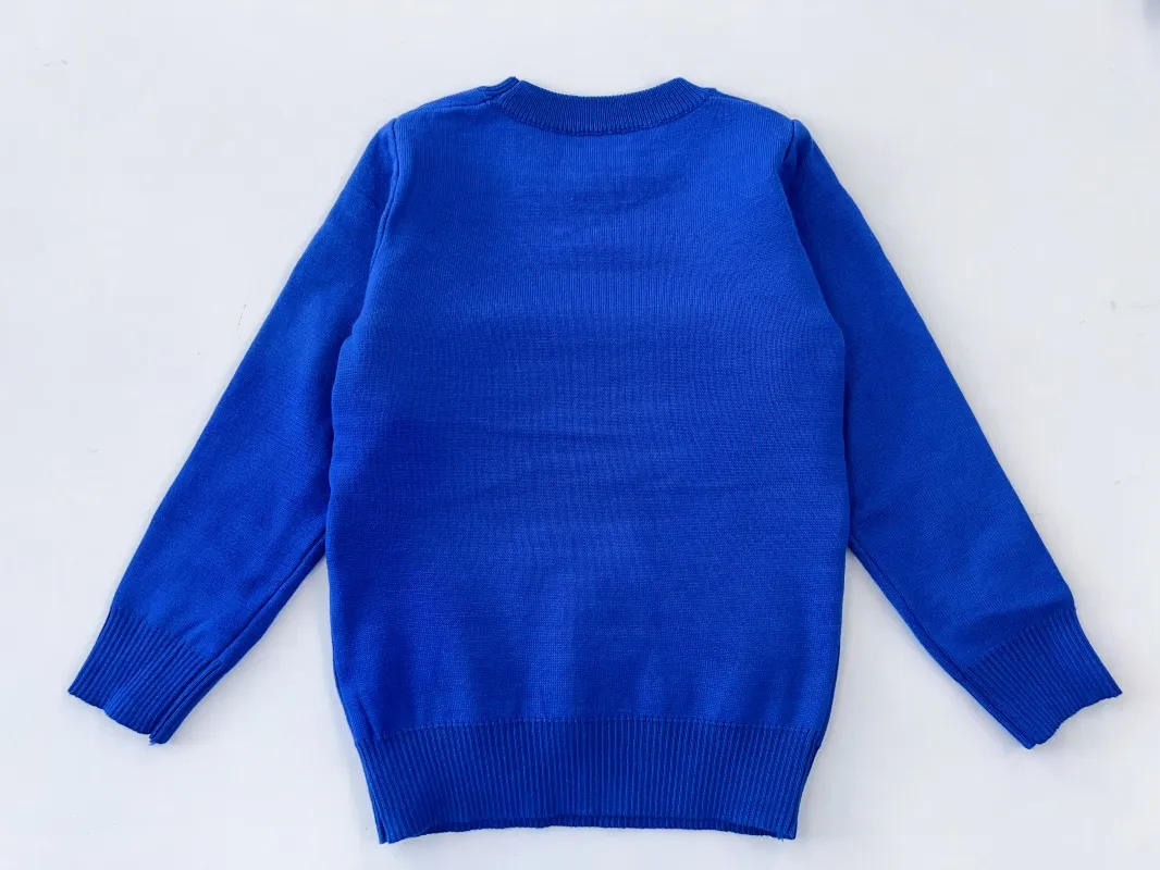 Blue helicopter kids sweater