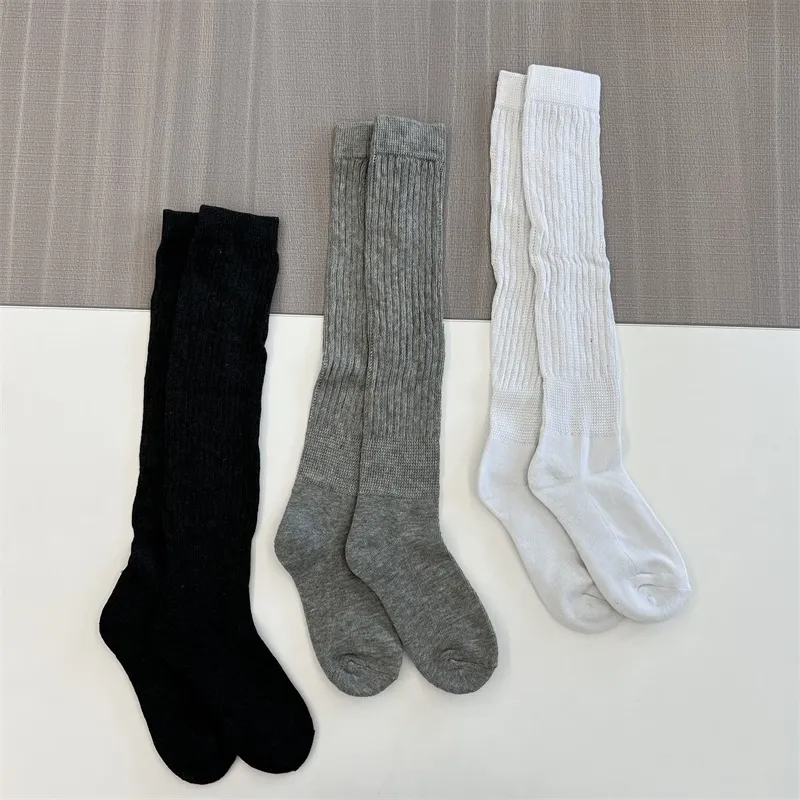 Solid color tall socks