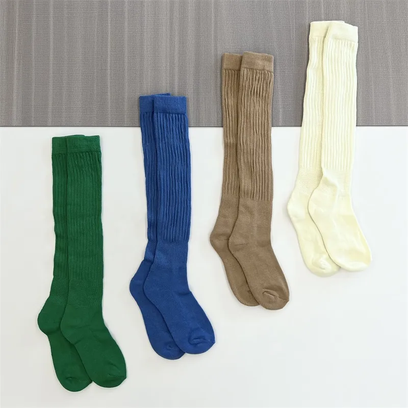 Solid color tall socks