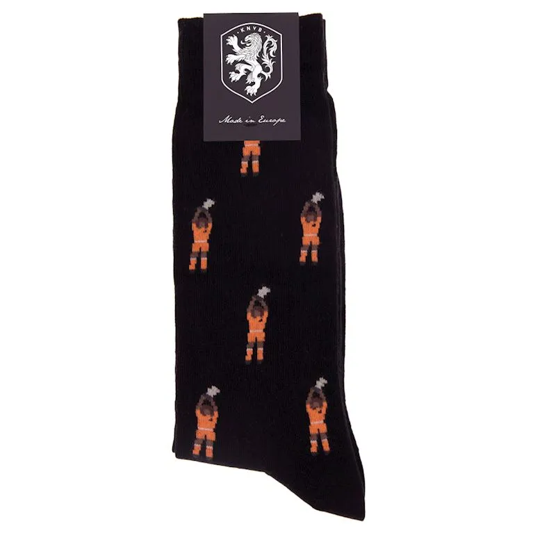 Knitted jacquard football socks