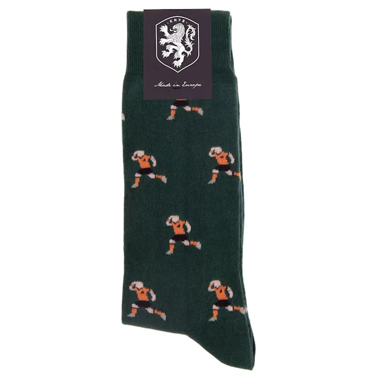 Knitted jacquard football socks