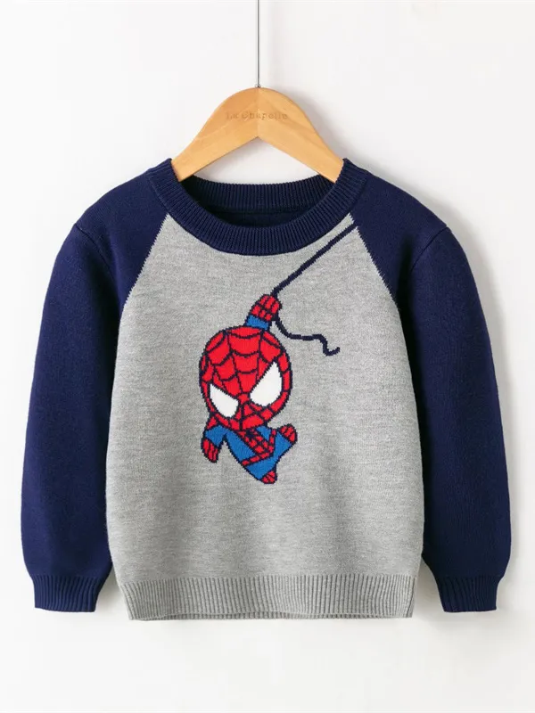 Spider-man jacquard sweater for kids