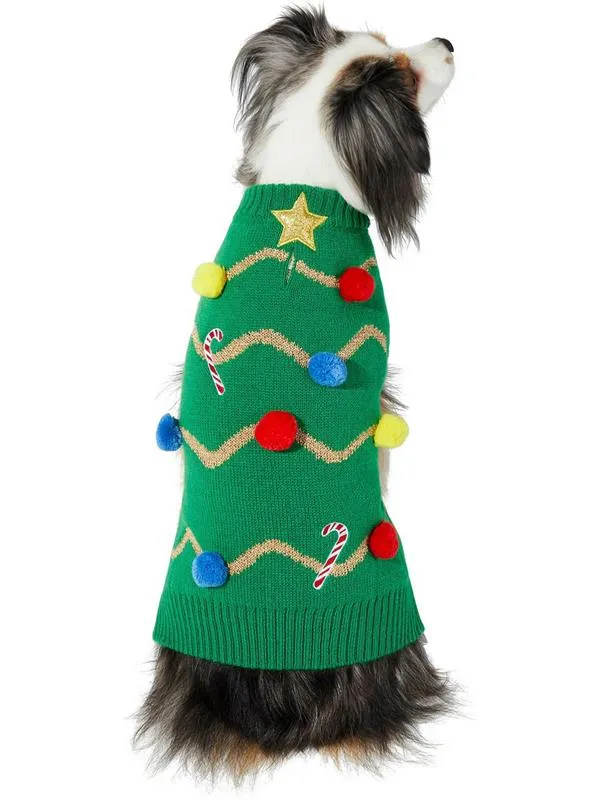 Green pet Christmas sweater