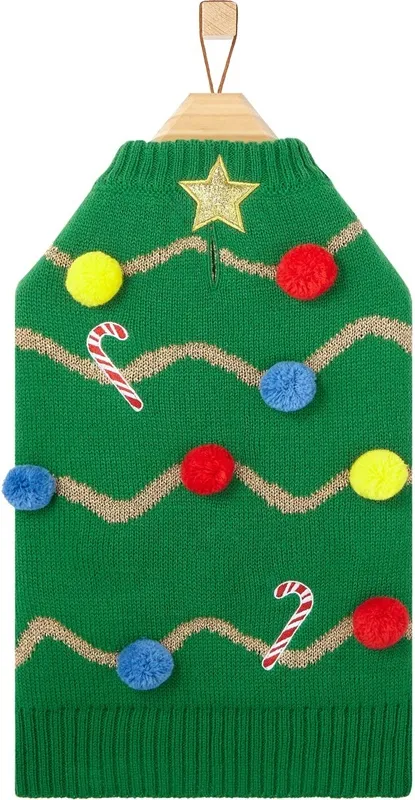 Green pet Christmas sweater