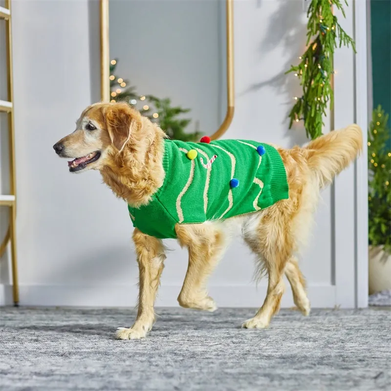 Green pet Christmas sweater