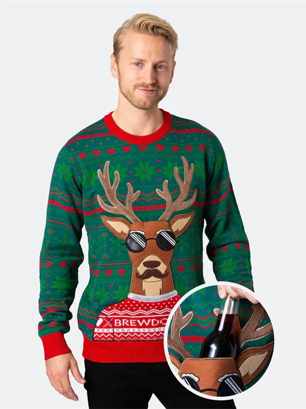 Men's reindeer Christmas sweater