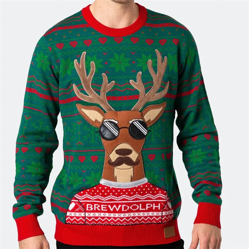 Men's reindeer Christmas sweater