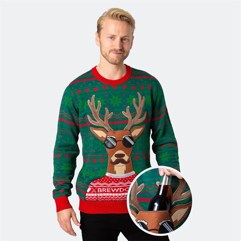 Men's reindeer Christmas sweater