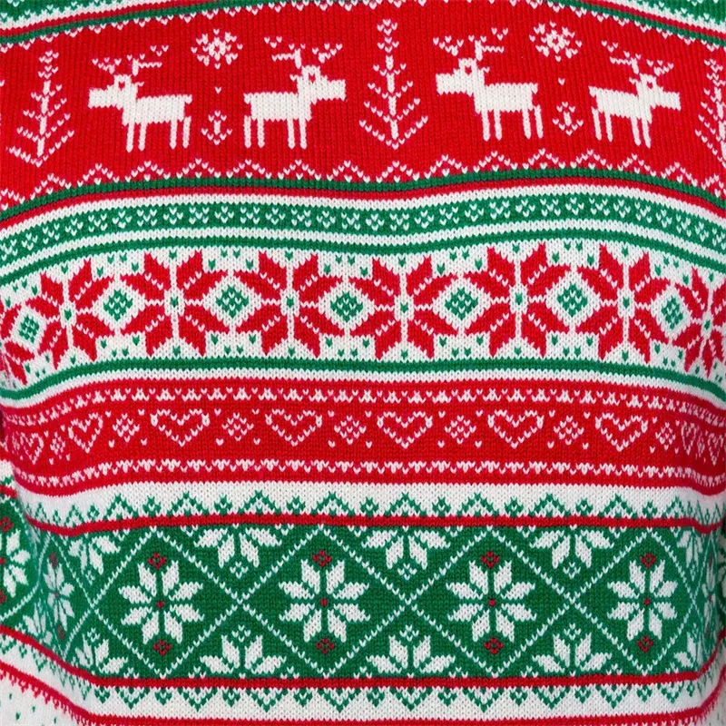 Jacquard knitted Christmas sweater for women