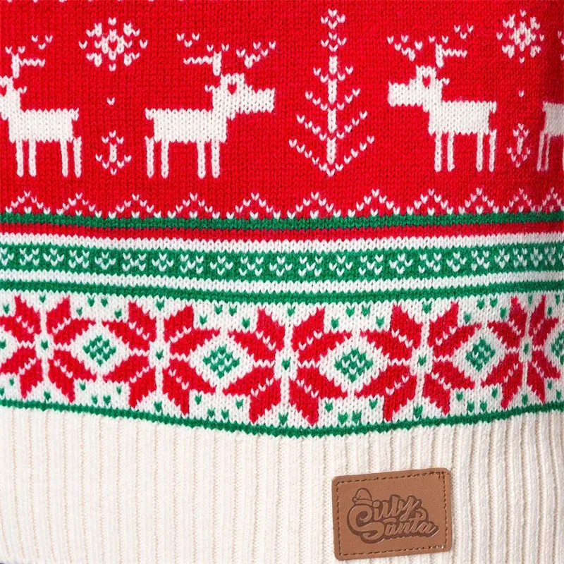 Jacquard knitted Christmas sweater for women