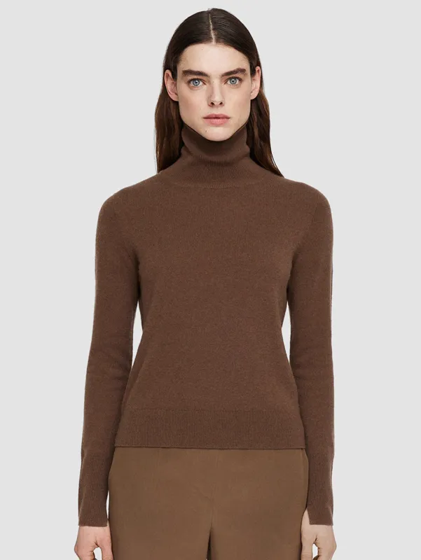 Women Fashion Solid Color Knit Turtleneck Pure Cashmere Sweater