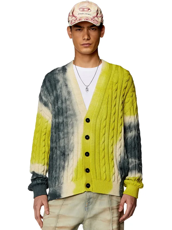 Men'S Casual Jacquard Knitted Wool Cardigan Sweaters