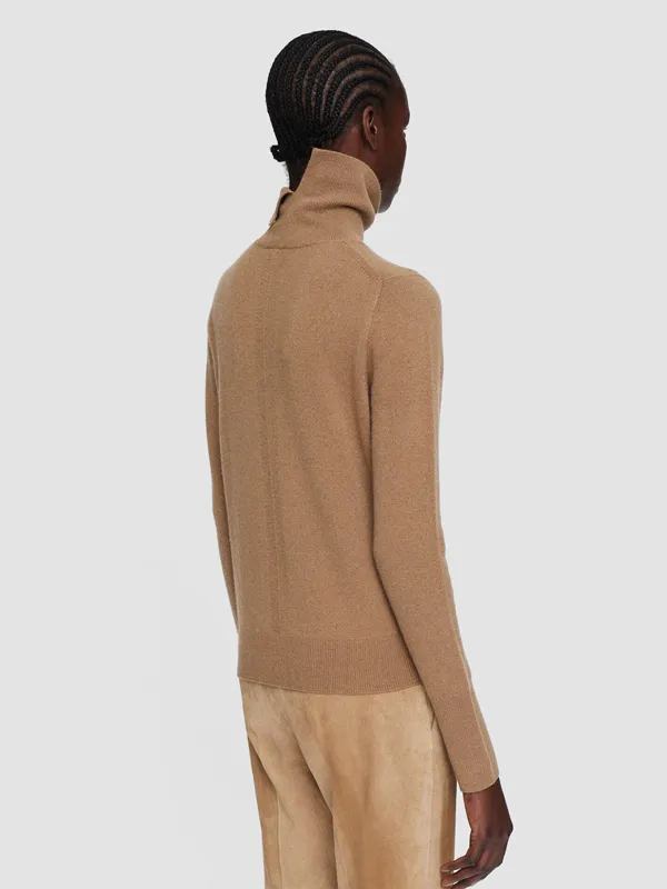 Women'S Turtleneck Cashmere Solid Color Pullover Sweater