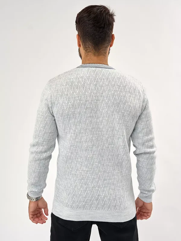 Men's V Neck Wool And Cashmere Blend Pullover Sweater